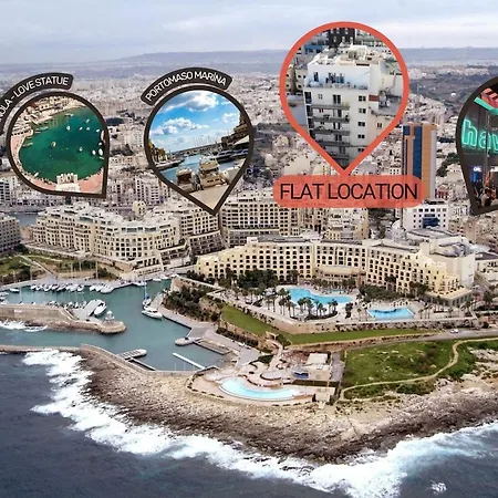 Paceville - 4a - Seaview 2br, Near Beach&bars Appartement *